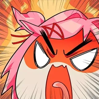 🤬 生气, 动漫, 卡通, 表情, 愤怒, 沮丧 whatsapp sticker