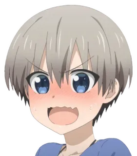 ☺️ Uzaki Hana Uzaki-chan Wants to Hang Out! anime, character, uzaki, blush, cute telegram sticker