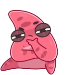 🤔 Patrick Star Spongebob Squarepants パトリック・スター, スポンジボブ, アニメ, 面白い, ピンク, ヒトデ telegram sticker