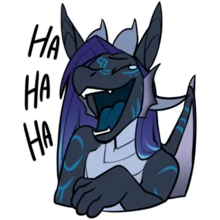 😂 HA HA HA dragon, laughing, haha, sticker, cartoon, character, reptile telegram sticker