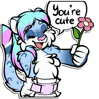 🌷 You're cute telegram sticker