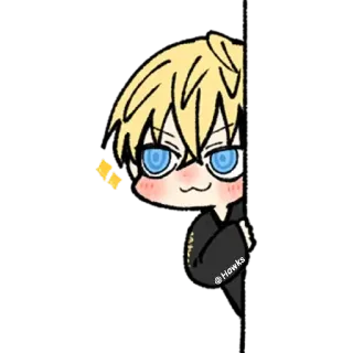 😏 @Hawks Anime, Hoạt hình, Nhân vật, Chibi, Kawaii telegram sticker