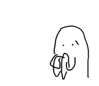 😔 geist, cartoon, süß, lustig, kritzelei whatsapp sticker