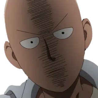 😐 Saitama One Punch Man Аниме, Герой, Серьезный, Манга telegram sticker