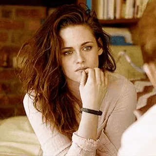 😊 woman, portrait, pensive, person, celebrity telegram sticker