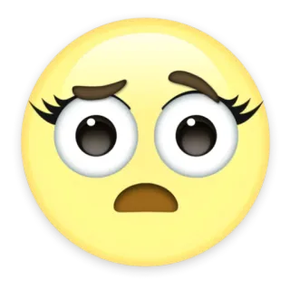 😩 emoji, sad, face, emoticon telegram sticker