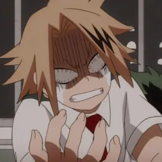 😰 Denki Kaminari My Hero Academia Anime, Manga, Denki Kaminari, My Hero Academia, Expression, Autocollant, Fanart telegram sticker