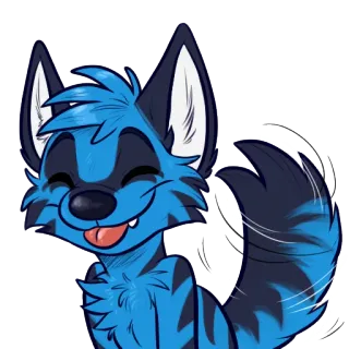 😋 兽人, 狼, 狐狸, 拟人, 卡通, 动物, 贴纸 telegram sticker
