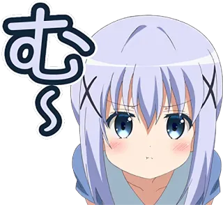 😠 む Anime, Adesivo, Fofo, Garota, Mangá, Japonês whatsapp sticker