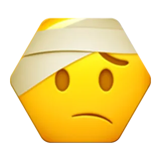 🤕 emoji, injured, bandage, sick, sad telegram sticker