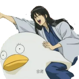 😀 まだ anime, postać, ptak, japoński whatsapp sticker