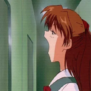 🥀 Asuka Langley Sohryu Neon Genesis Evangelion Anime, Chica, Gritando, Enojada, Evangelion whatsapp sticker