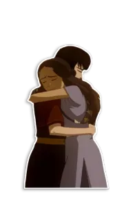 👫 abrazo, anime, dibujos animados, amistad, afecto whatsapp sticker