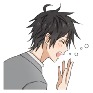 😪 Anime, Nhân vật, Nam, Biểu cảm, Khóc telegram sticker