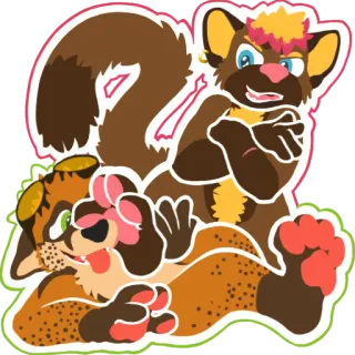 🐾 anthropomorph, Furry, Cartoon, Tiere, Eichhörnchen telegram sticker