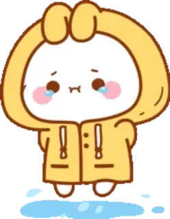 🐰 sad, crying, tears, cartoon, kawaii, cute, character, emotional telegram sticker