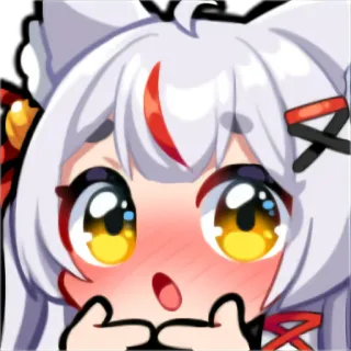 🥺 Anime, Katzenmädchen, Süß, Kawaii, Erröten, Schüchtern telegram sticker