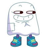 😈 Dessin animé, Fantôme, Personnage, Autocollant telegram sticker