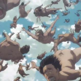 👀 Attack on Titan l'attaque des titans, titan, anime, monstre, horreur, violence, nudité whatsapp sticker