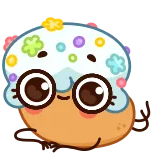 🥰 cupcake, dessert, cute, sweet, food, cartoon, kawaii telegram sticker