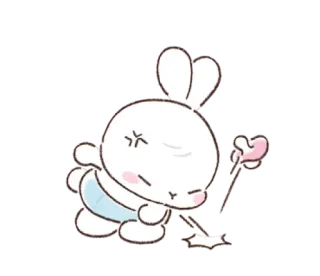 🐰 Hase, wütend, Cartoon, verärgert, süß telegram sticker