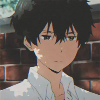 😒 anime, boy, character, cartoon, teen, art telegram sticker