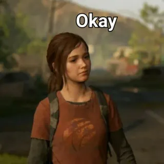 👍 Ellie Williams The Last of Us Okay ellie, juego, ok, tlou, personaje telegram sticker