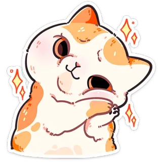 🐱 gatto, carino, sticker, animale, cartone animato, kawaii telegram sticker