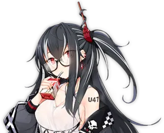 🥤 U47 Anime, Gadis, Kacamata, U47, Militer telegram sticker