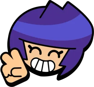 ✌️ cartoon, character, video game, happy, girl telegram sticker