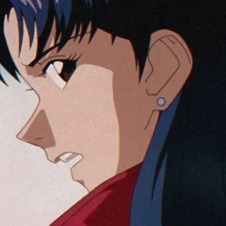 🦋 Misato Katsuragi Neon Genesis Evangelion anime, neon genesis evangelion, misato katsuragi, animation, character telegram sticker