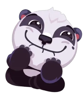 🤪 Panda, Schattig, Dier, Sticker, Cartoon telegram sticker