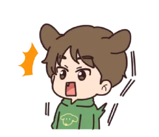 😧 cartoon, anime, chibi, cute, expression, surprise, shock telegram sticker