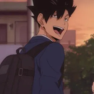 😃 Kuroo Tetsurou Haikyuu Anime, Haikyuu, Kuroo Tetsurou, Charakter, Rucksack telegram sticker