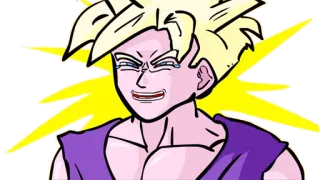 😫 Gohan Dragon Ball Z Аниме, Плач, Гохан, Dragon Ball Z, Смешно, Мультфильм telegram sticker