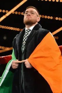 👑 Conor McGregor Конор МакГрегор, MMA, флаг, Ирландия, оскорбительные жесты, бокс, спорт whatsapp sticker