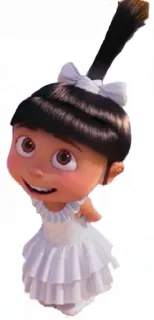 😋 Agnes Despicable Me Cartoon, Mädchen, Kleid, Figur telegram sticker
