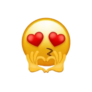 ❤️ emoji, heart eyes, love, affection, kiss, hands telegram sticker