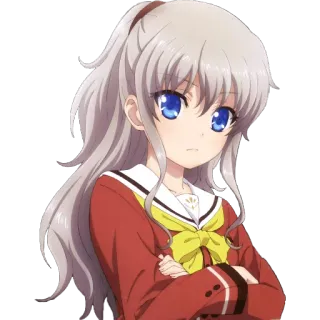 😶 Nao Tomori Charlotte anime, garota, charlotte, nao tomori, uniforme escolar telegram sticker