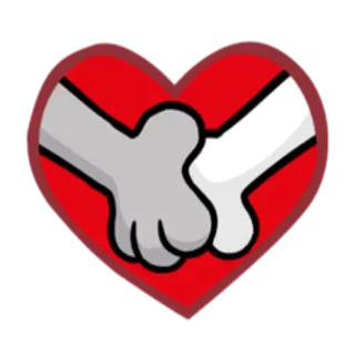 💏 heart, hands, love, friendship, relationship, cartoon telegram sticker