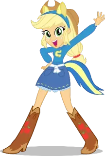 😀 Applejack My Little Pony: Equestria Girls applejack, equestria girls, mlp, cartoon, charakter whatsapp sticker