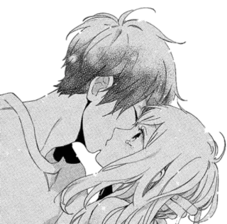 ❤ anime, romance, kiss, manga, couple, love telegram sticker