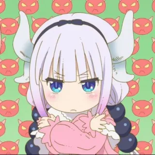 🍥 Kanna Kamui Miss Kobayashi's Dragon Maid Anime, Drache, Süß, Manga, Kanna, Kanna Kamui telegram sticker