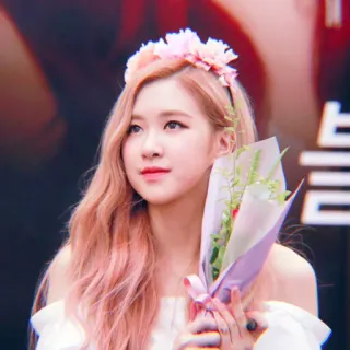 💗 Rose kpop, sänger, rose, blackpink, idol, blumenkranz, strauß telegram sticker