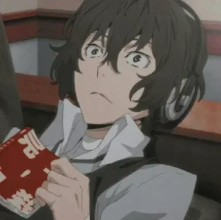 😐 Osamu Dazai Bungou Stray Dogs Anime, Dazai, Bungou Stray Dogs, Personaje, Manga whatsapp sticker