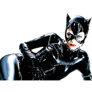 🐱 Catwoman superhéroe, villano, DC Comics, disfraz telegram sticker