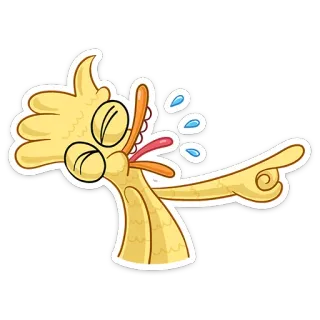 😂 dibujo animado, pegatina, gracioso, personaje, amarillo whatsapp sticker