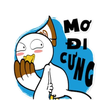 😴 MO ĐI CUNG desenho animado, adesivo, vietnamita, expressão telegram sticker