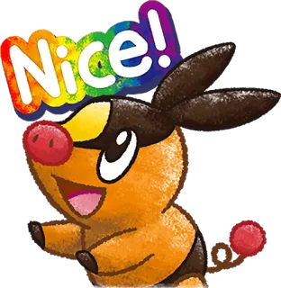 😃 Nice! pokemon, cartoon, cute, animal, pig, colorful, nice telegram sticker