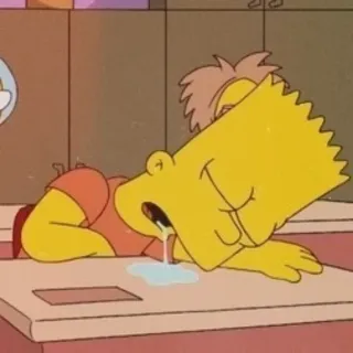 😴 Bart Simpson The Simpsons Bart Simpson, Simpsons, Cartoon, Schlafend, Sabbernd whatsapp sticker